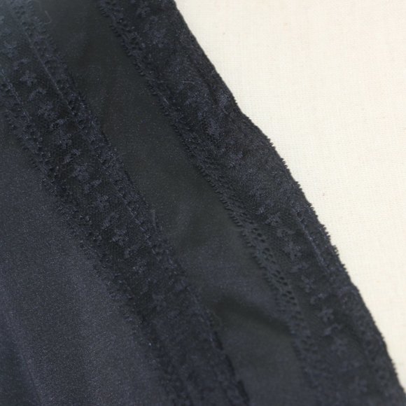 Gypsies & Moondust Black Wrap Crop Top with Lace Trim - Picture 4 of 9